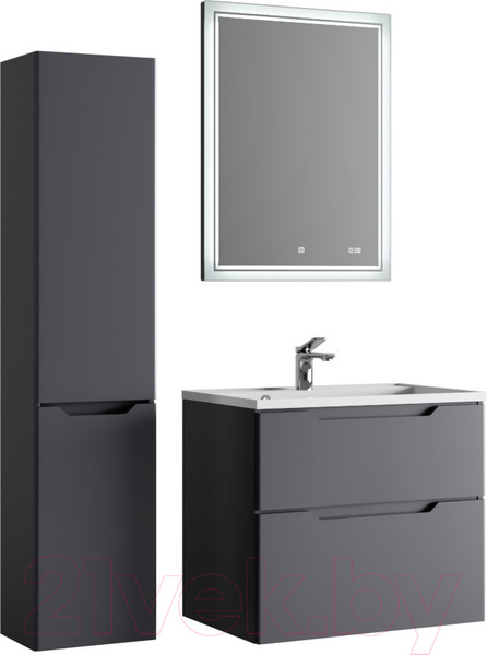 Изображение товара Тумба под умывальник Raval Wector 70 / Wct.01.70/P/A/MD (подвесная, антрацит)