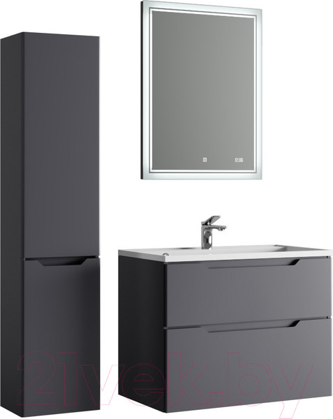 Изображение товара Тумба под умывальник Raval Wector 80 / Wct.01.80/P/A/MD (подвесная, антрацит)