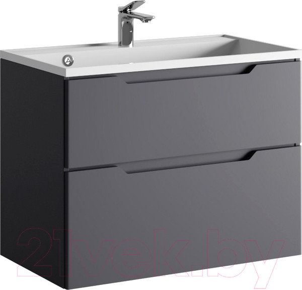 Изображение товара Тумба под умывальник Raval Wector 80 / Wct.01.80/P/A/MD (подвесная, антрацит)