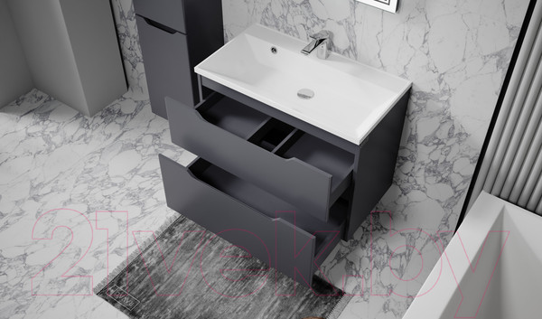 Изображение товара Тумба под умывальник Raval Wector 100 / Wct.01.100/P/A/MD (подвесная, антрацит)