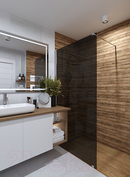 Изображение товара Душевая стенка Стеклоконтакт 8G-2000x1195 (графит)