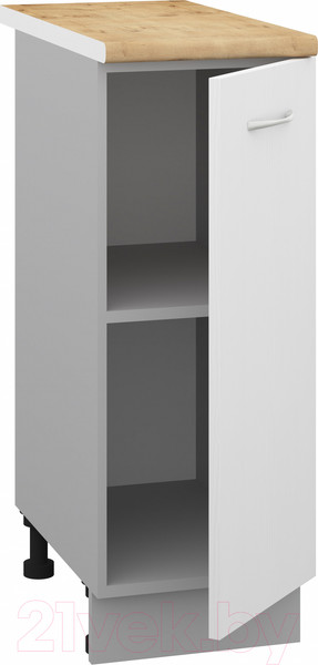 Изображение товара Шкаф-стол кухонный Кортекс-мебель Корнелия Лира НШ30р (белый/дуб бунратти)