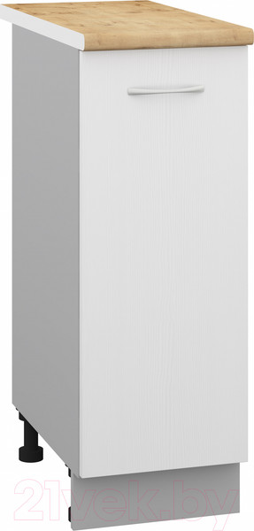 Изображение товара Шкаф-стол кухонный Кортекс-мебель Корнелия Лира НШ30р (белый/дуб бунратти)