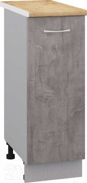 Изображение товара Шкаф-стол кухонный Кортекс-мебель Корнелия Лира НШ30р (оникс/дуб бунратти)