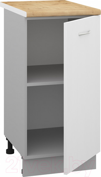 Изображение товара Шкаф-стол кухонный Кортекс-мебель Корнелия Лира НШ40р (белый/дуб бунратти)