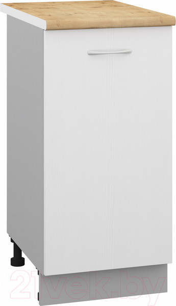 Изображение товара Шкаф-стол кухонный Кортекс-мебель Корнелия Лира НШ40р (белый/дуб бунратти)