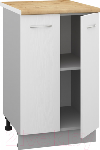 Изображение товара Шкаф-стол кухонный Кортекс-мебель Корнелия Лира НШ50р (белый/дуб бунратти)