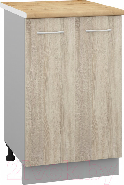Изображение товара Шкаф-стол кухонный Кортекс-мебель Корнелия Лира НШ50р (дуб сонома/дуб бунратти)