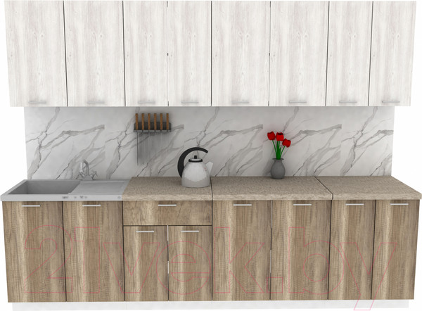 Изображение товара Кухонный гарнитур Eligard Lion 2.8 (сосна каньон/дуб каньон/малага)