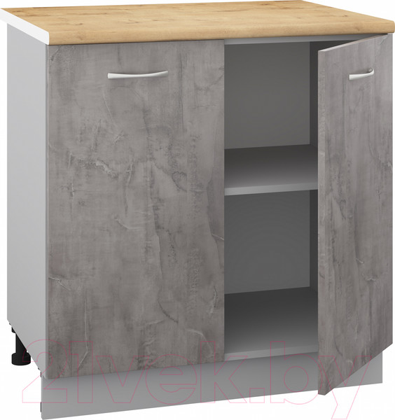 Изображение товара Шкаф-стол кухонный Кортекс-мебель Корнелия Лира НШ80р (оникс/дуб бунратти)