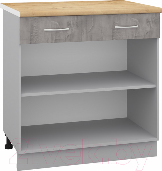 Изображение товара Шкаф-стол кухонный Кортекс-мебель Корнелия Лира НШ80р1ш (оникс/дуб бунратти)