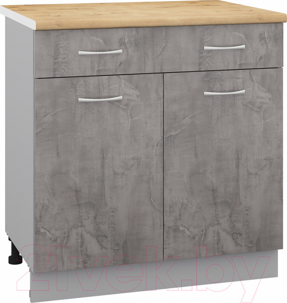 Изображение товара Шкаф-стол кухонный Кортекс-мебель Корнелия Лира НШ80р1ш (оникс/дуб бунратти)