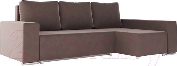 Изображение товара Диван угловой Stolline Маркиз 08 У(П)Л (велюр коричневый)