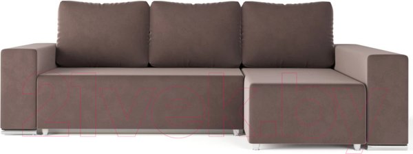Изображение товара Диван угловой Stolline Маркиз 08 У(П)Л (велюр коричневый)