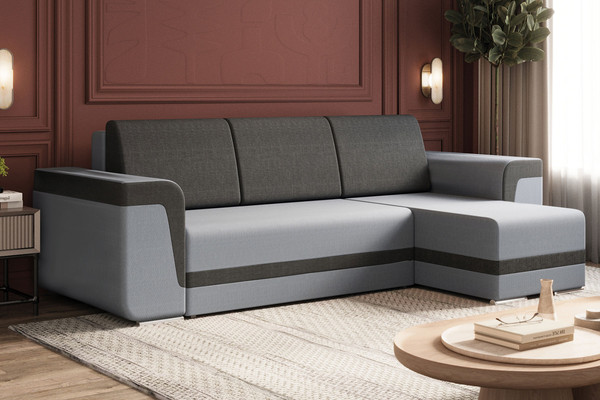 Изображение товара Диван угловой Stolline Марракеш 08 (рогожка ТТМ16/Velutto 19)