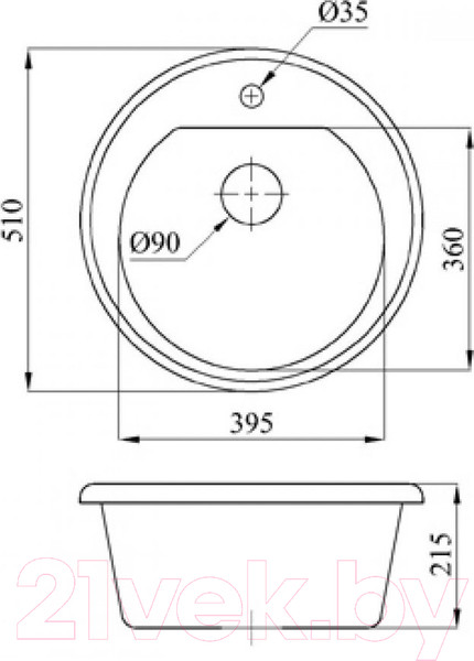 Изображение товара Мойка кухонная AV Engineering Richi AV510510RGRA (серый)