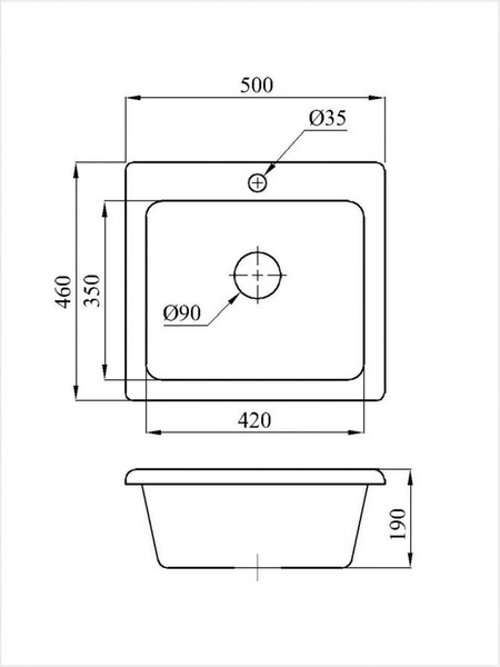 Изображение товара Мойка кухонная AV Engineering Solo AV500460SGTA (гранит)