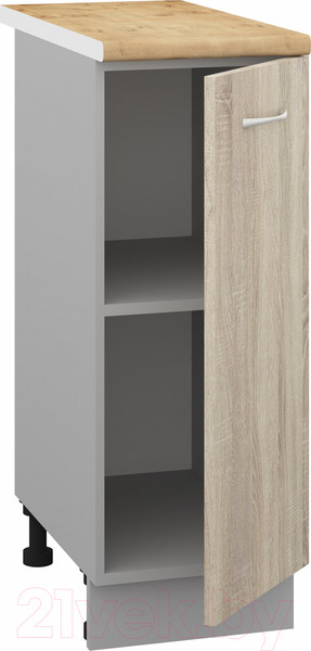 Изображение товара Шкаф-стол кухонный Кортекс-мебель Корнелия Лира НШ30р (дуб сонома/дуб бунратти)