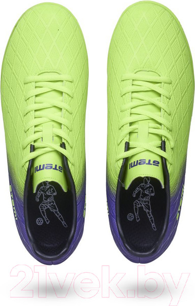 Изображение товара Бутсы футбольные Atemi Indoor SBA-005 (ярко-салатовый/фиолетовый, р-р 41)