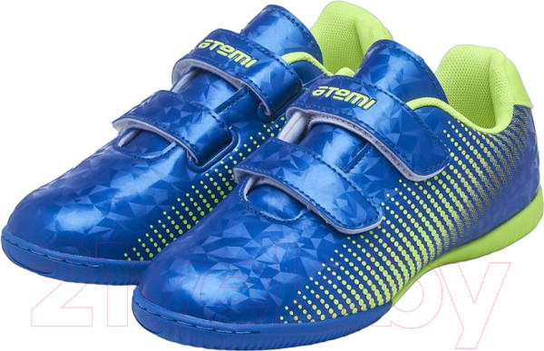 Изображение товара Бутсы футбольные Atemi Indoor Kids SBA-006 (синий/ярко-салатовый, р-р 31)