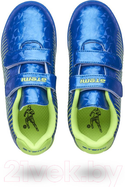 Изображение товара Бутсы футбольные Atemi Indoor Kids SBA-006 (синий/ярко-салатовый, р-р 31)