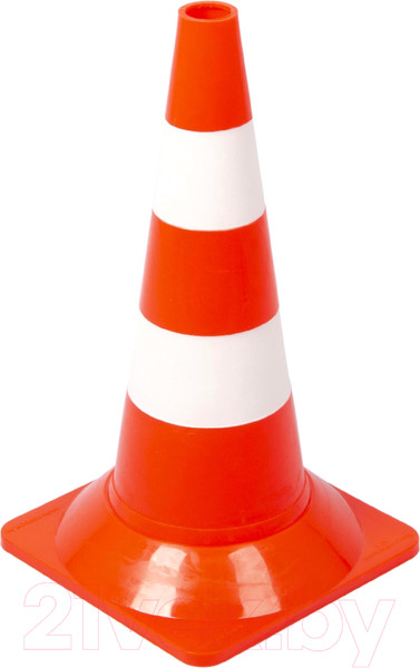 Изображение товара Конус сигнальный Стандартпарк КС-2.3 (500мм, 2 белые полосы)