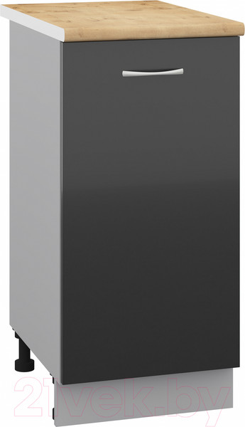 Изображение товара Шкаф-стол кухонный Кортекс-мебель Корнелия Лира НШ40р (черный/дуб бунратти)