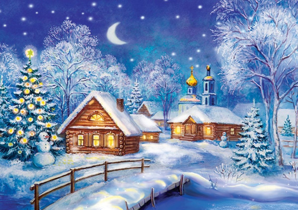 Изображение товара Набор алмазной вышивки Школа талантов Рождественская ночь / 2291319