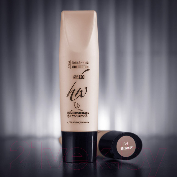 Изображение товара Тональный крем PREMIUM Homework Velvet Perfection Cream Bronze №14 (30мл)