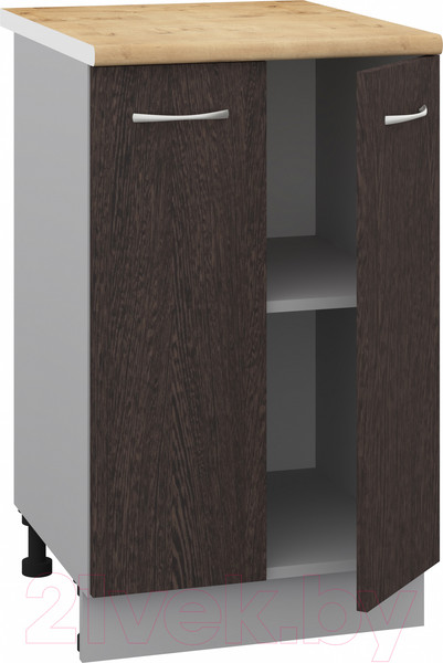 Изображение товара Шкаф-стол кухонный Кортекс-мебель Корнелия Лира НШ50р (венге/дуб бунратти)