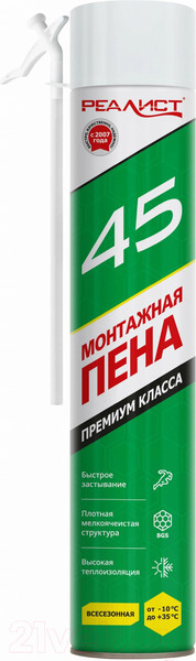 Изображение товара Пена монтажная Realist Green Всесезонная (45л)