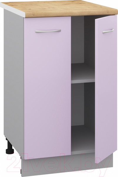 Изображение товара Шкаф-стол кухонный Кортекс-мебель Корнелия Лира НШ50р (сирень/дуб бунратти)