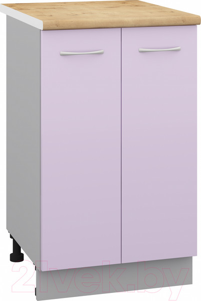 Изображение товара Шкаф-стол кухонный Кортекс-мебель Корнелия Лира НШ50р (сирень/дуб бунратти)