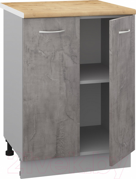 Изображение товара Шкаф-стол кухонный Кортекс-мебель Корнелия Лира НШ60р (оникс/дуб бунратти)