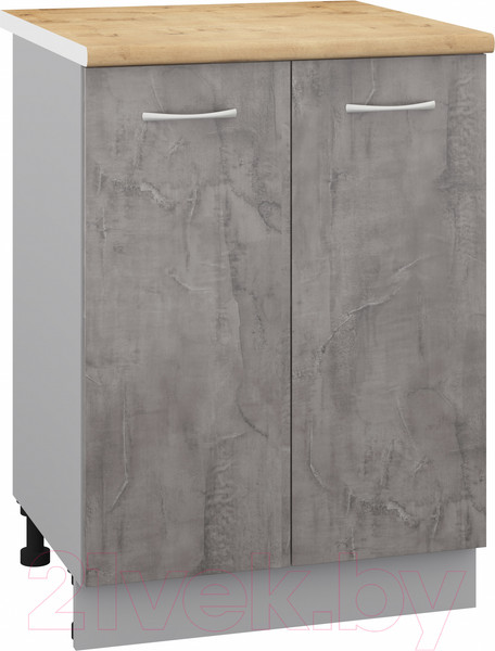 Изображение товара Шкаф-стол кухонный Кортекс-мебель Корнелия Лира НШ60р (оникс/дуб бунратти)