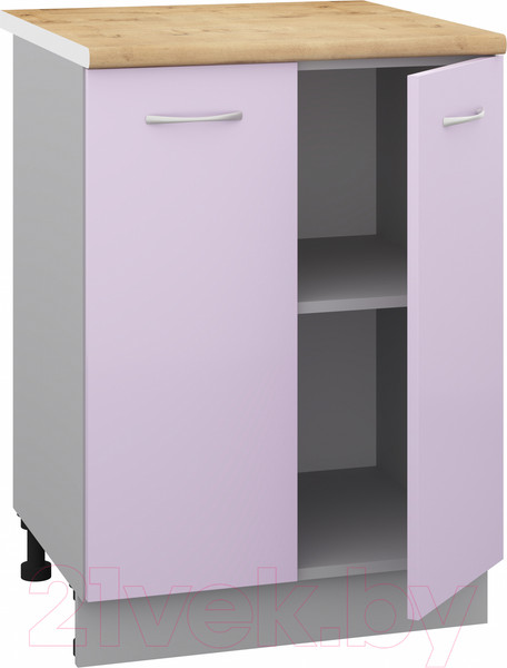 Изображение товара Шкаф-стол кухонный Кортекс-мебель Корнелия Лира НШ60р (сирень/дуб бунратти)