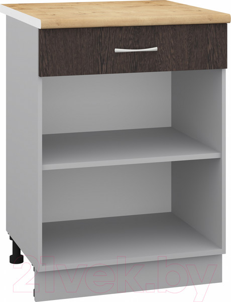 Изображение товара Шкаф-стол кухонный Кортекс-мебель Корнелия Лира НШ60р1ш (венге/дуб бунратти)