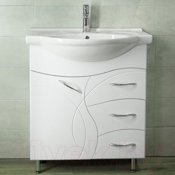 Изображение товара Тумба под умывальник Style Line Амелия 75 3 ящика (для классической раковины)