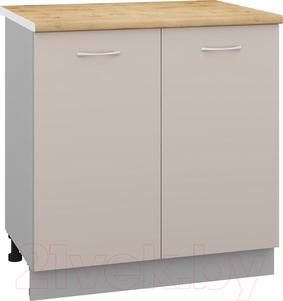 Изображение товара Шкаф-стол кухонный Кортекс-мебель Корнелия Лира НШ80р (капучино/дуб бунратти)