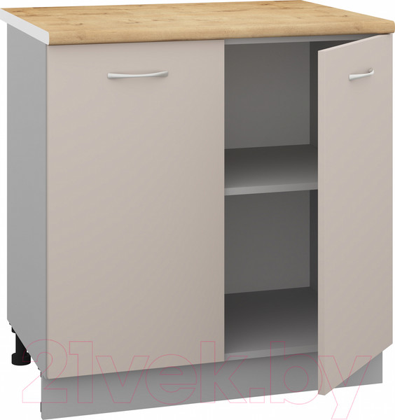 Изображение товара Шкаф-стол кухонный Кортекс-мебель Корнелия Лира НШ80р (капучино/дуб бунратти)