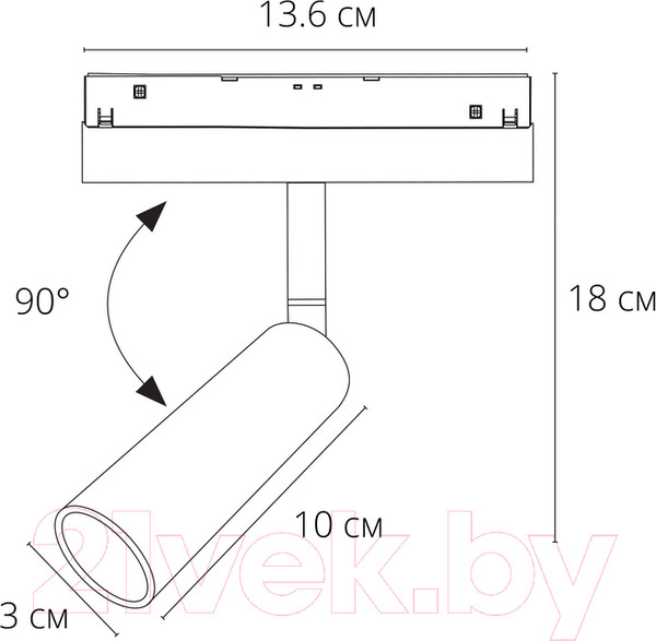 Изображение товара Трековый светильник Arte Lamp Linea A4690PL-1BK