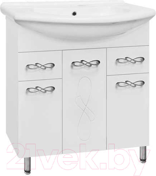 Изображение товара Тумба под умывальник Style Line Венеция 75 2 ящика (для классической раковины)