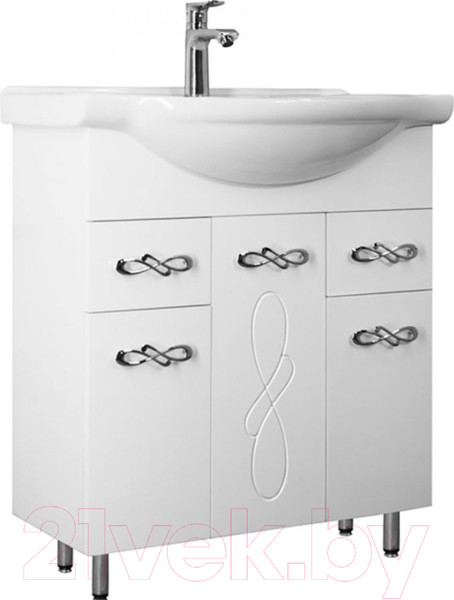 Изображение товара Тумба под умывальник Style Line Венеция 75 2 ящика (для классической раковины)