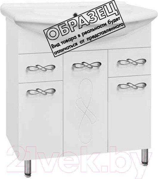Изображение товара Тумба под умывальник Style Line Венеция 80 2 ящика (для классической раковины)