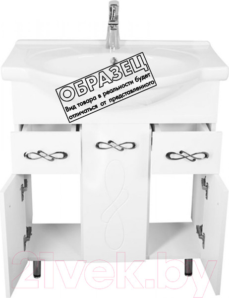 Изображение товара Тумба под умывальник Style Line Венеция 100 2 ящика (для классической раковины)