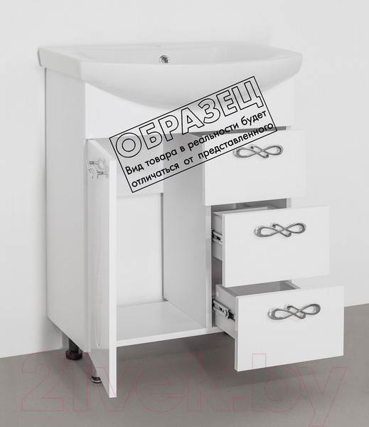 Изображение товара Тумба под умывальник Style Line Венеция 100 3 ящика (для классической раковины)