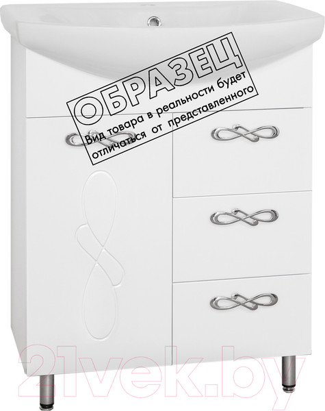Изображение товара Тумба под умывальник Style Line Венеция 100 3 ящика (для классической раковины)