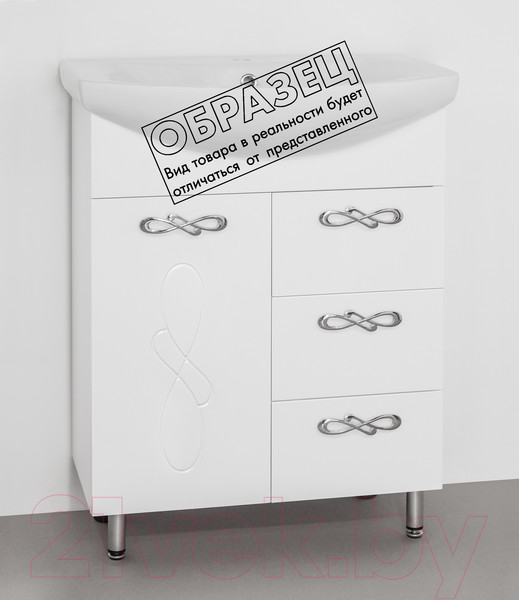 Изображение товара Тумба под умывальник Style Line Венеция 100 3 ящика (для классической раковины)