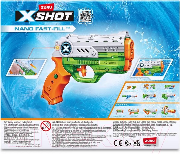 Изображение товара Бластер игрушечный Zuru X-Shot Water Фаст-Филл Нано / 56333