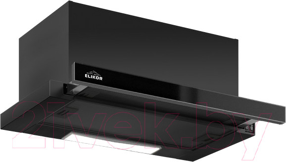 Изображение товара Вытяжка скрытая Elikor Slide Glass 60П-1000 / 227273 (черный/черный)